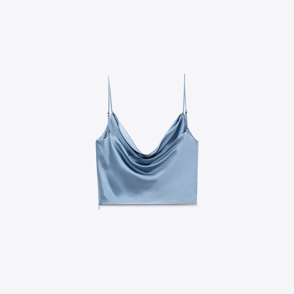 ZARA. Satin crop top - Picture 3 of 3